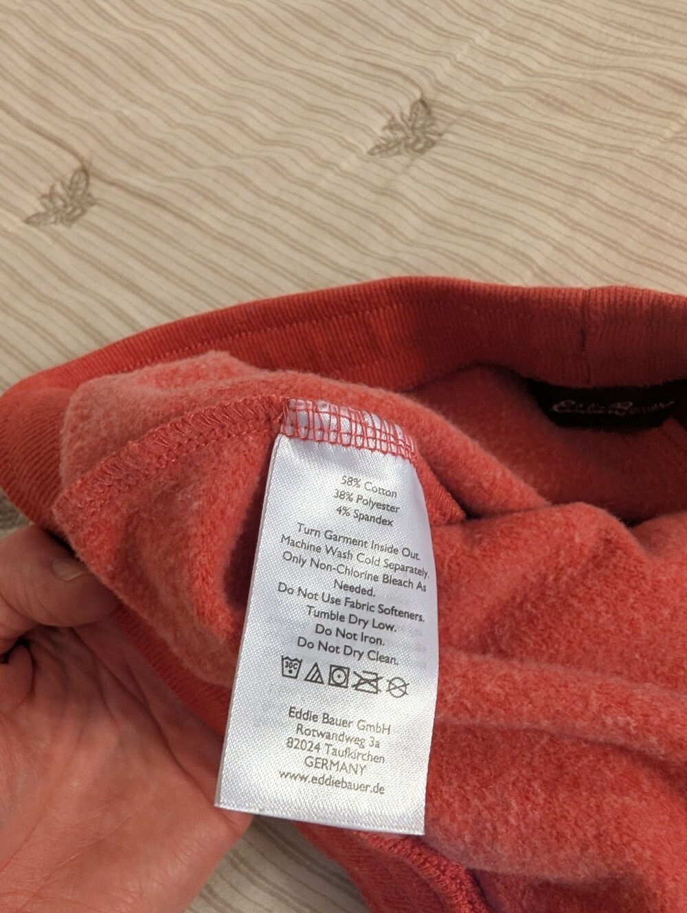 Eddie Bauer Coral Jogger Sweatpants Size Medium Stretch Waist With Drawstring - Picture 6 of 12